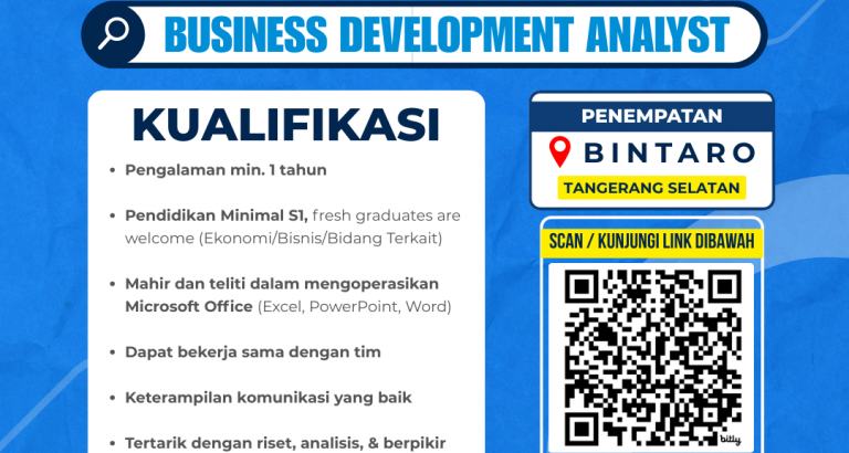 (HIRING) BUSINESS DEVELOPMENT ANALYST STAFF