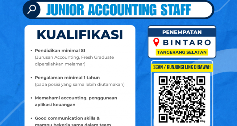 (HIRING) JUNIOR ACCOUNTING STAFF